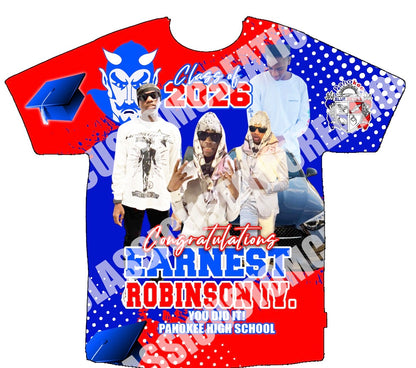 Earnest Robinson IV Graduation 3D Shirts Front Only