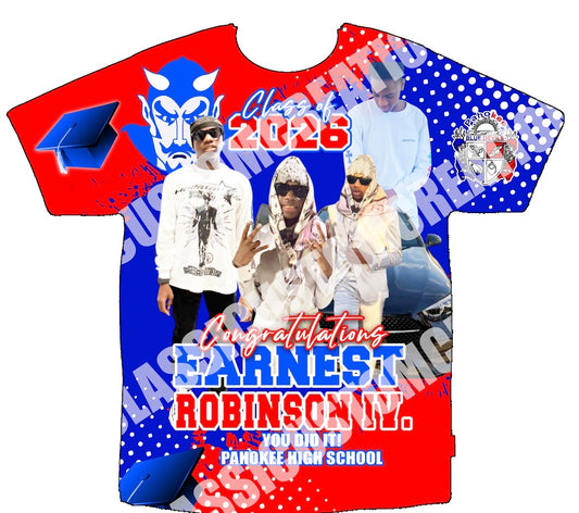 Earnest Robinson IV Graduation 3D Shirts Front Only