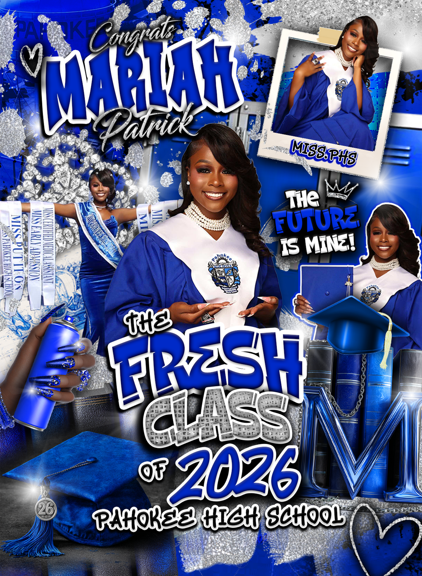 Mariah Pahokee Hign Graduation 3D Shirts Front Only