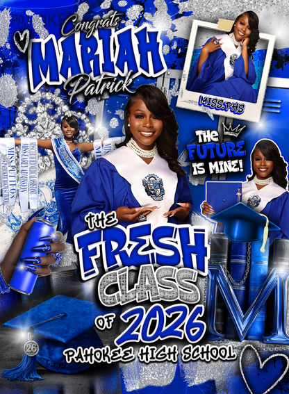 Mariah Pahokee Hign Graduation 3D Shirts Front Only