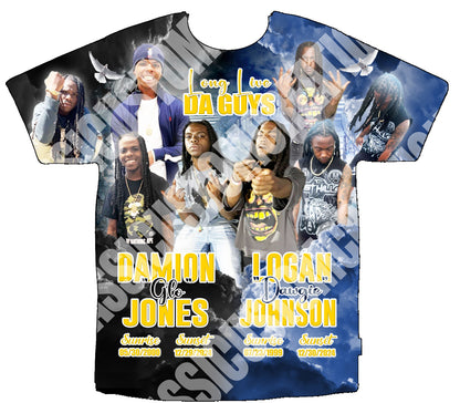 Damion & Logan Half&Half  3D Memorial 
Shirts Front Only