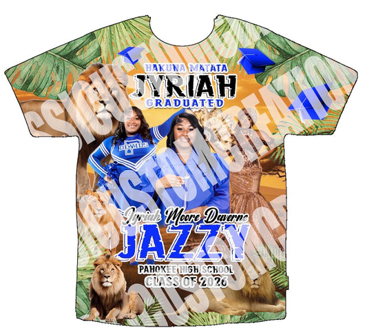 Jariah “Jazzy” Moore Pahokee High School 3D Shirts Front Only