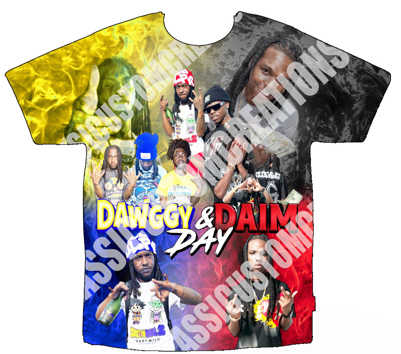 Dawggy & Daim Day 3D Shirts Front Only