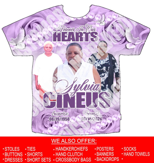 Sylvia Cineus 3D Memorial Shirts Front Only
