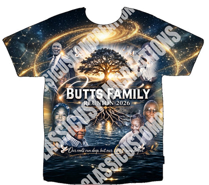 Butts Family Reunion 3D Shirts Front Only