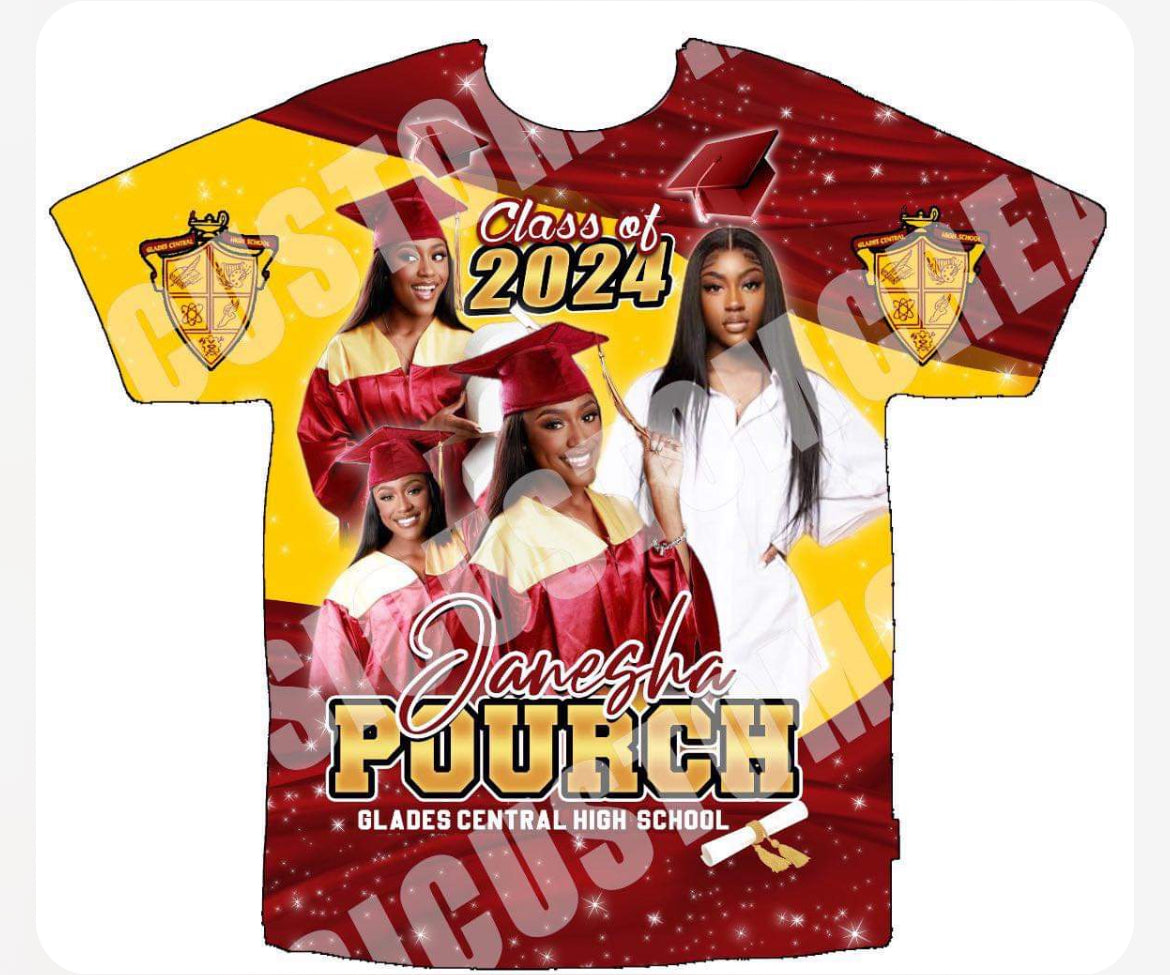 (Copy) Janesha Pourch
(Graduation “24”) 3D Shirt Front Only