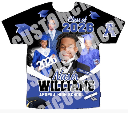 Nasir Williams  Graduation 3D Shirts Front Only