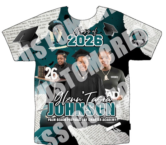 Glenn’tasia Johnson  Graduation 3D Shirts Front Only