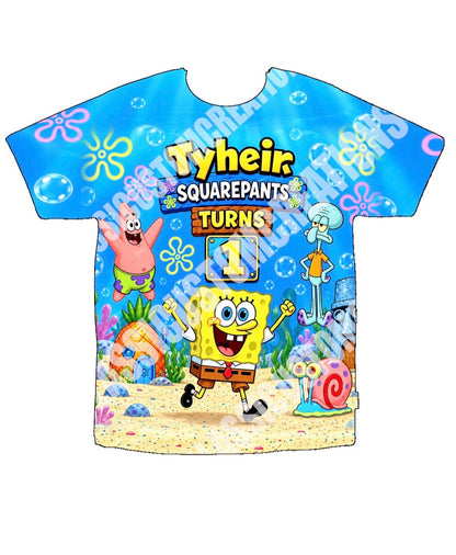 Tyheir Squarpants Turns 1 3D Shirts Front Only