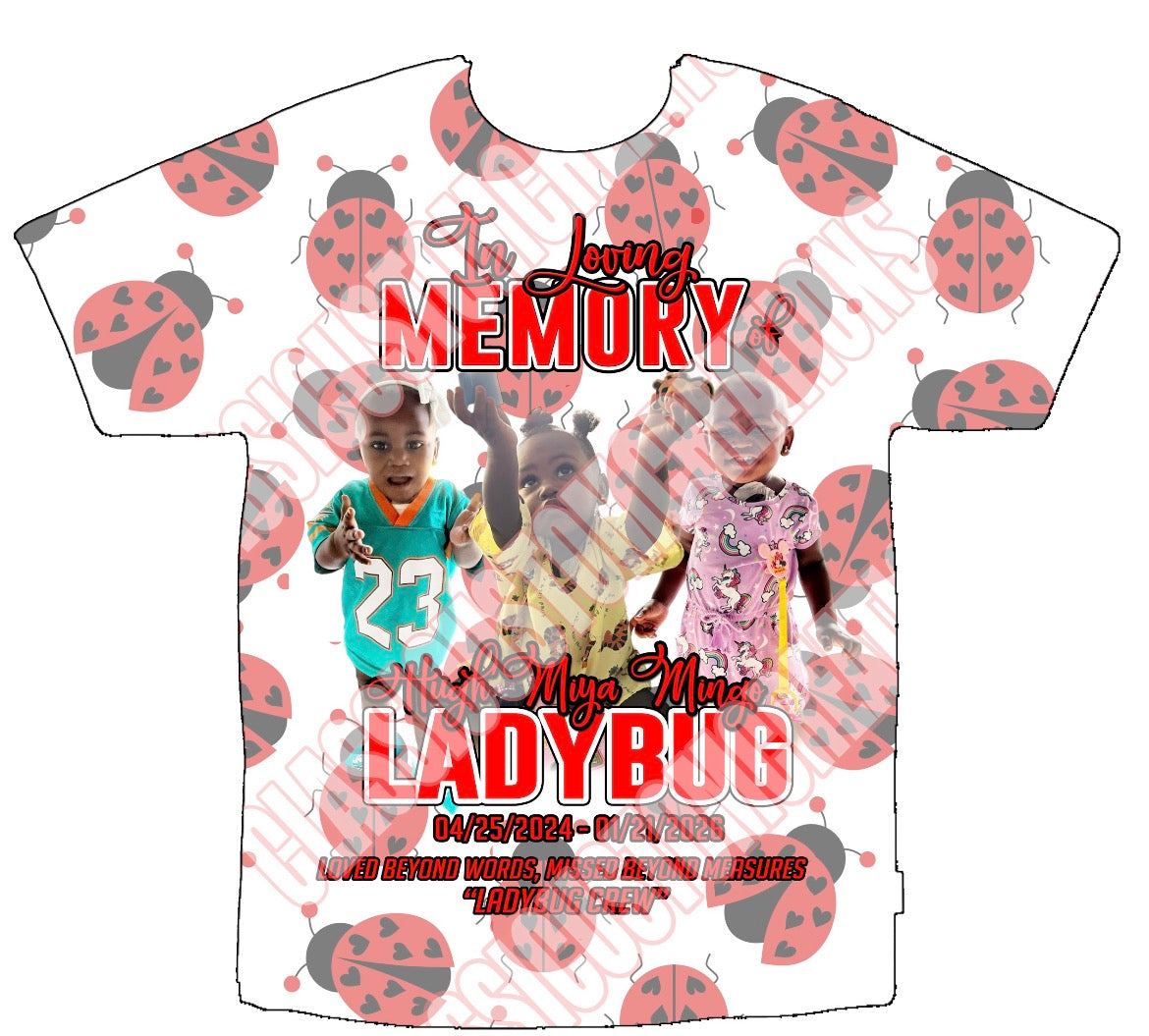 Hugh’Miya “LadyBug” Mingo 3D Shirts Front Only