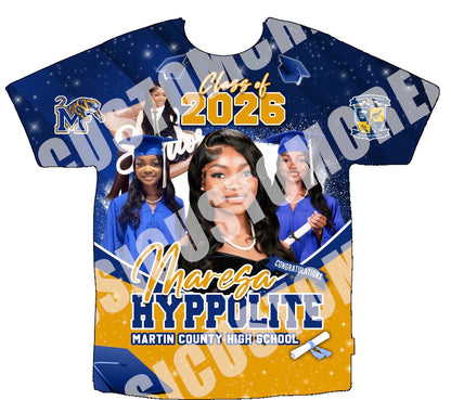 Maresa Hyppolite Graduation 3D Shirts Front Only