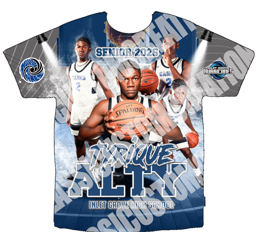 Tyrique Senior Night 3D Shirts Front Only