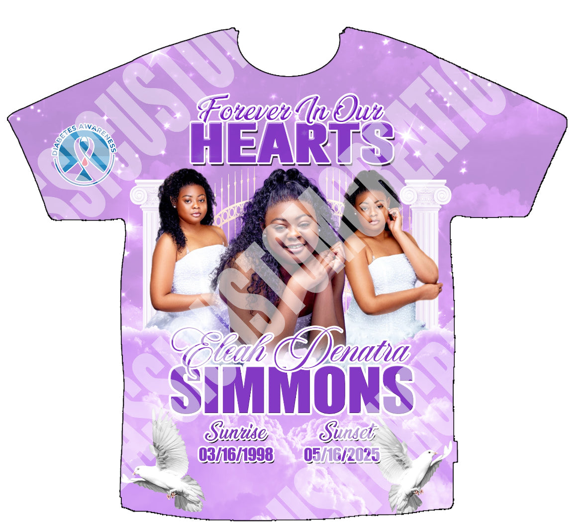 Eleah 3D Memorial Shirts Front Only