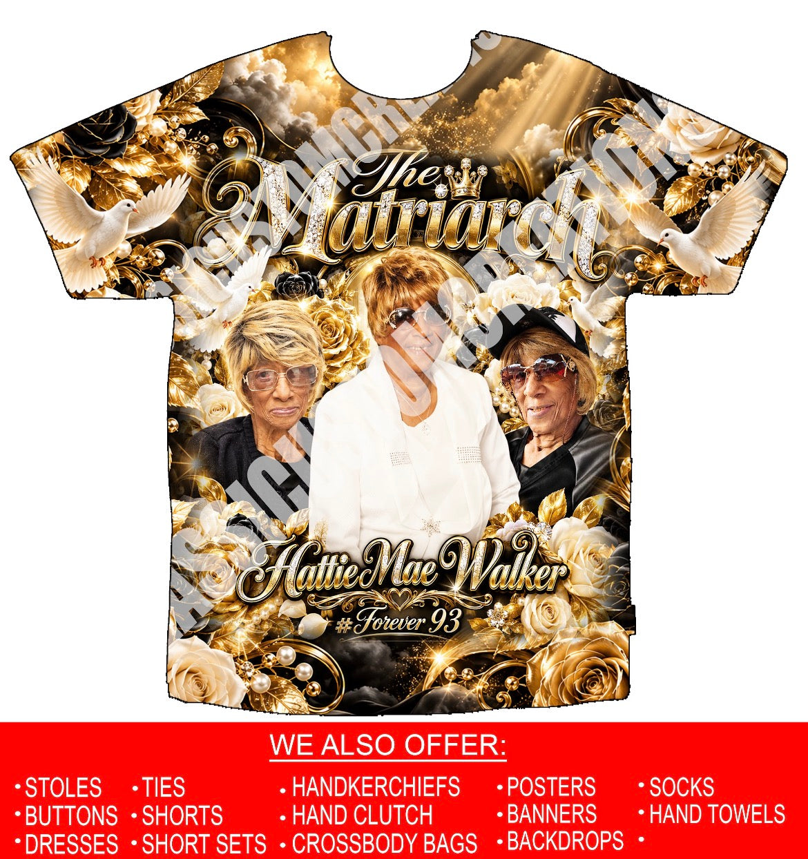 The Matriarch Hattie Mae Walker Memorial 3D Shirts Front Only