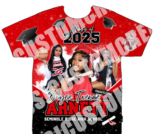 Bryce Graduation 3D Shirts Front Only