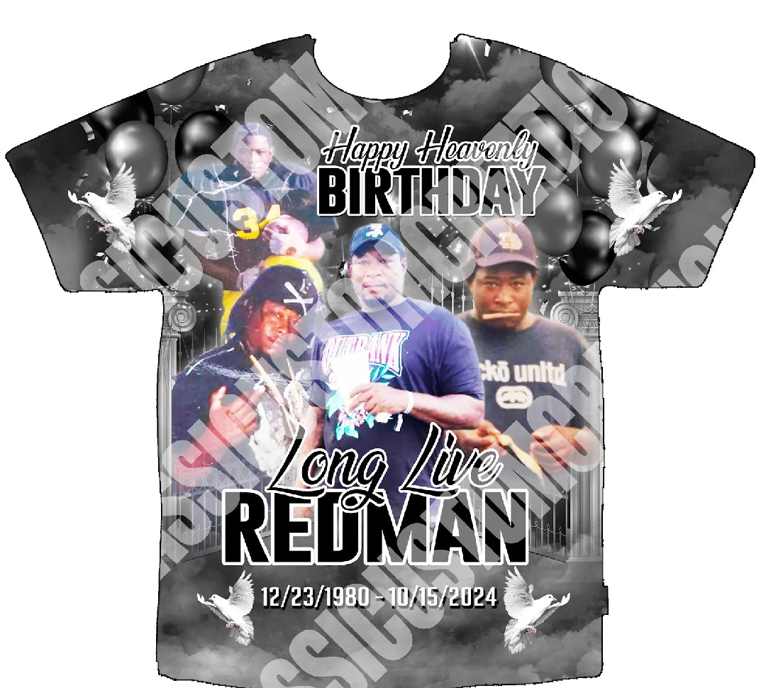 Happy Heavenly Birthday Redman 3D  Shirt Front Only