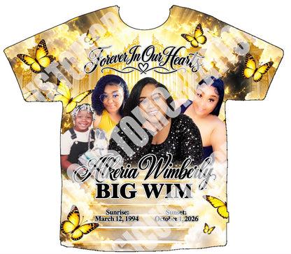 Al'keria “ BIG WIM ” Wimberly Memorial 3D Shirts Front Only