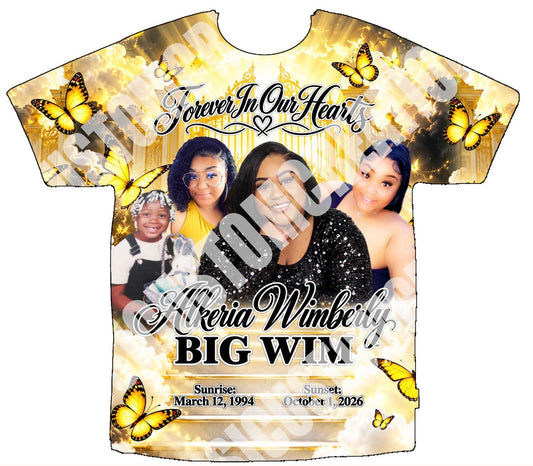 Al'keria “ BIG WIM ” Wimberly Memorial 3D Shirts Front Only
