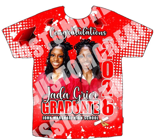 Jada  Grier John Marshall High Graduation 3D Shirts Front Only
