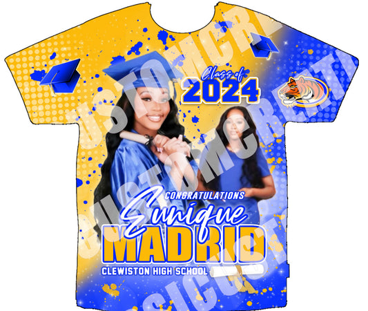 Eunique Madrid  3D Graduation Shirt Front Only