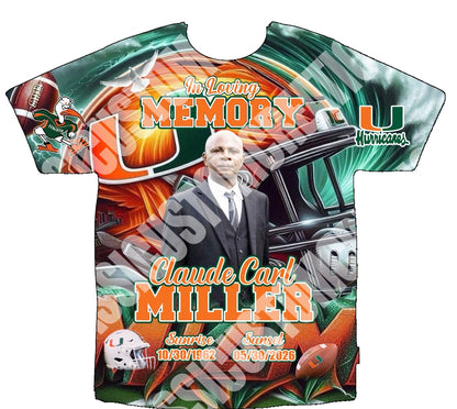 Claude Carl Miller Memorial  3D Shirts Front Only