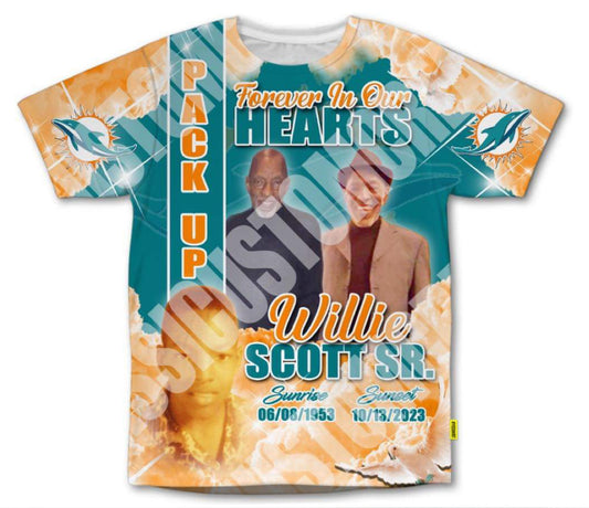 Willie Scott Sr. (Pack Up) 3D Shirt Front Only