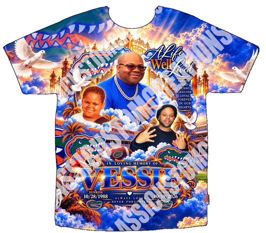 Vessie Memorial 3D Shirts Front Only