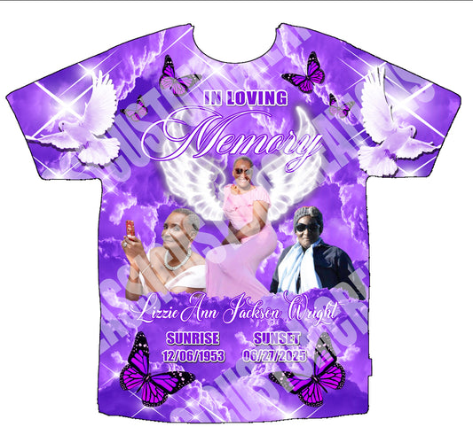 Lizzie Ann Memorial 3D 
Shirts Front Only