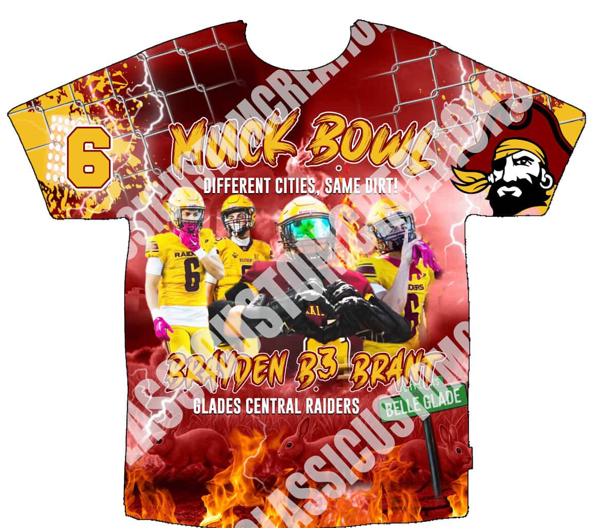 Brayden “B3“ Brant Muck Bowl 3D Shirts Front Only