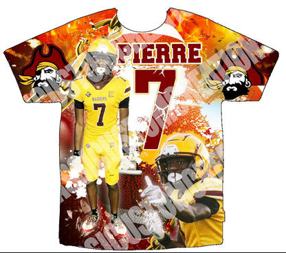 Deon Football 3D Shirts Front Only Pic #1 is Front Pic #2 is Back