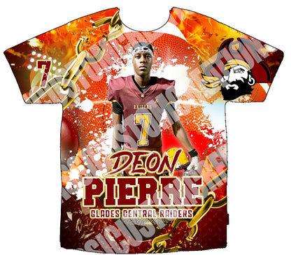 Deon Football 3D Shirts Front Only Pic #1 is Front Pic #2 is Back