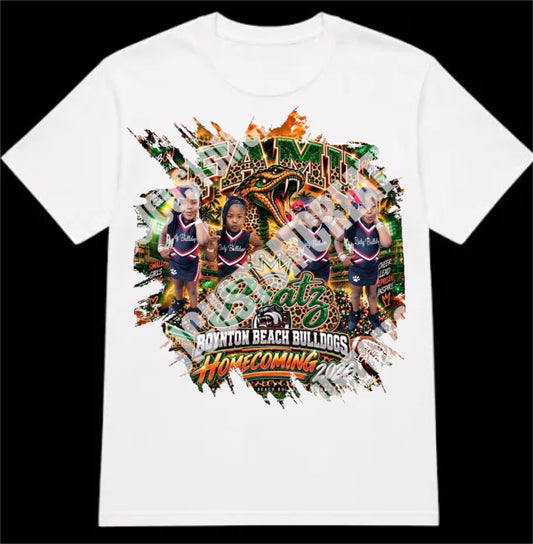 Boynton beach Bulldogs Bratz White Heat Press Shirts Front Only