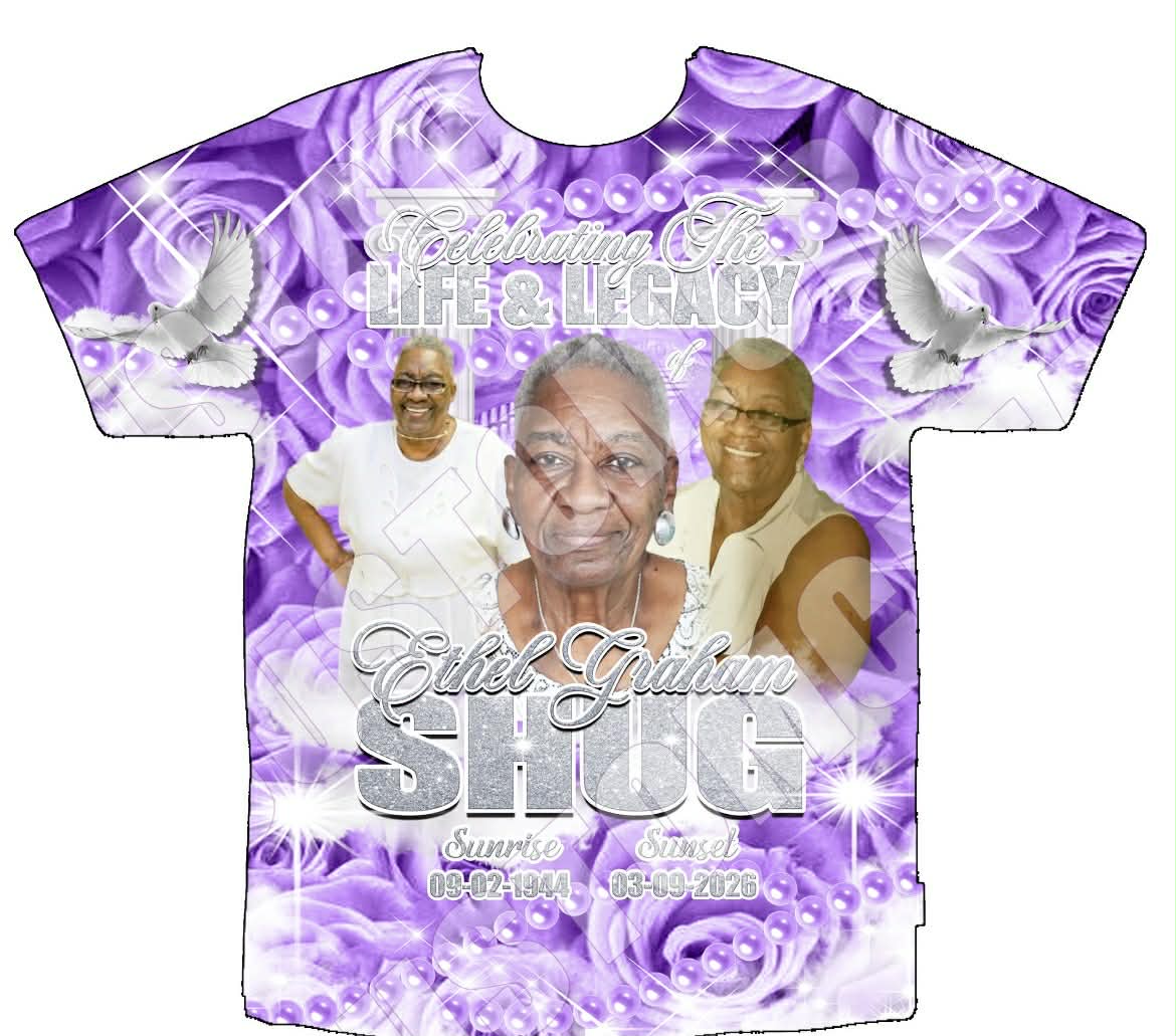 Ethel “Shug” Graham Memorial 3D Shirts Front Only