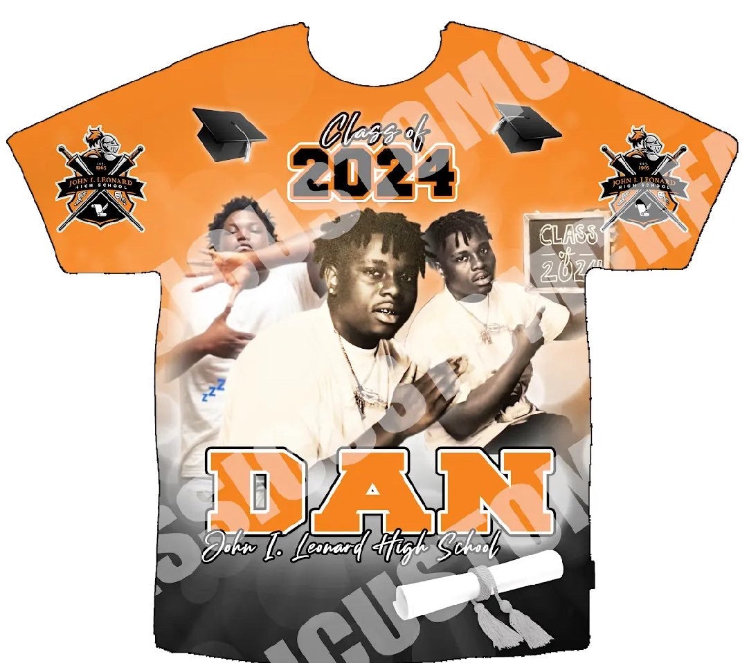 Dan John I 3D Graduation Shirt Front Only