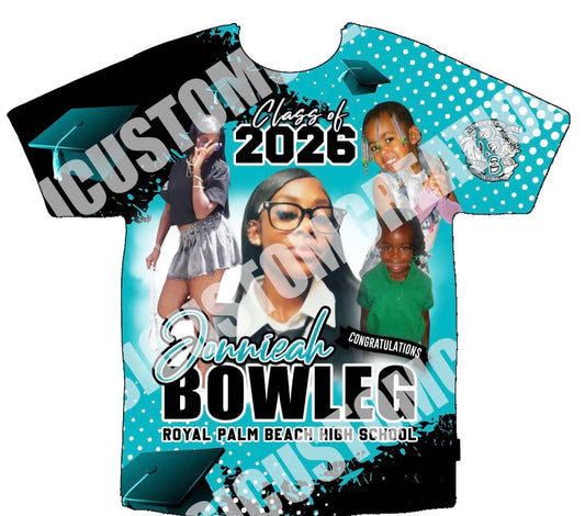 Jonnieah Bowleg Royal Palm High Graduation 3D Shirts Front Only