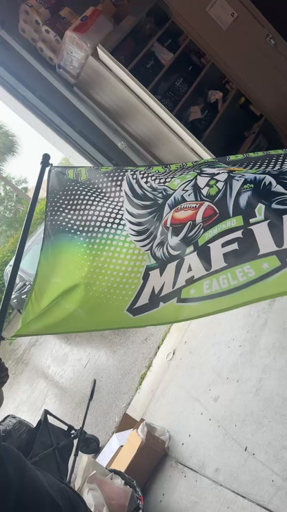 Large Custom Flag w/Pole